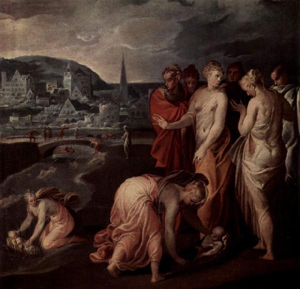Pietro, Nicolo di Die Rettung Moses aus dem Wasser Germany oil painting art